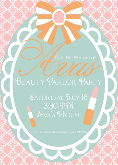 Beauty Parlor Birthday Party PRINTABLE Collection by Love The Day Il_570xn
