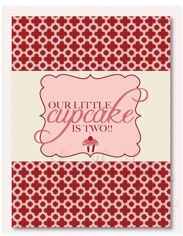 PRINTABLE LARGE CANDY Wrapper - So Sweet Cupcake Birthday Party Collection by Love The Day Il_570xn