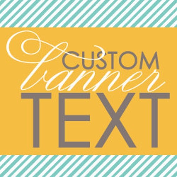 CUSTOM BANNER TEXT Il_570xn