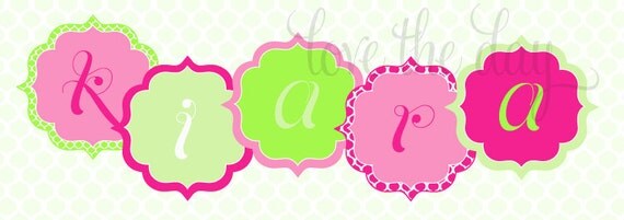 Fairy Birthday Party PRINTABLE Name Banner from Love The Day Il_570xn