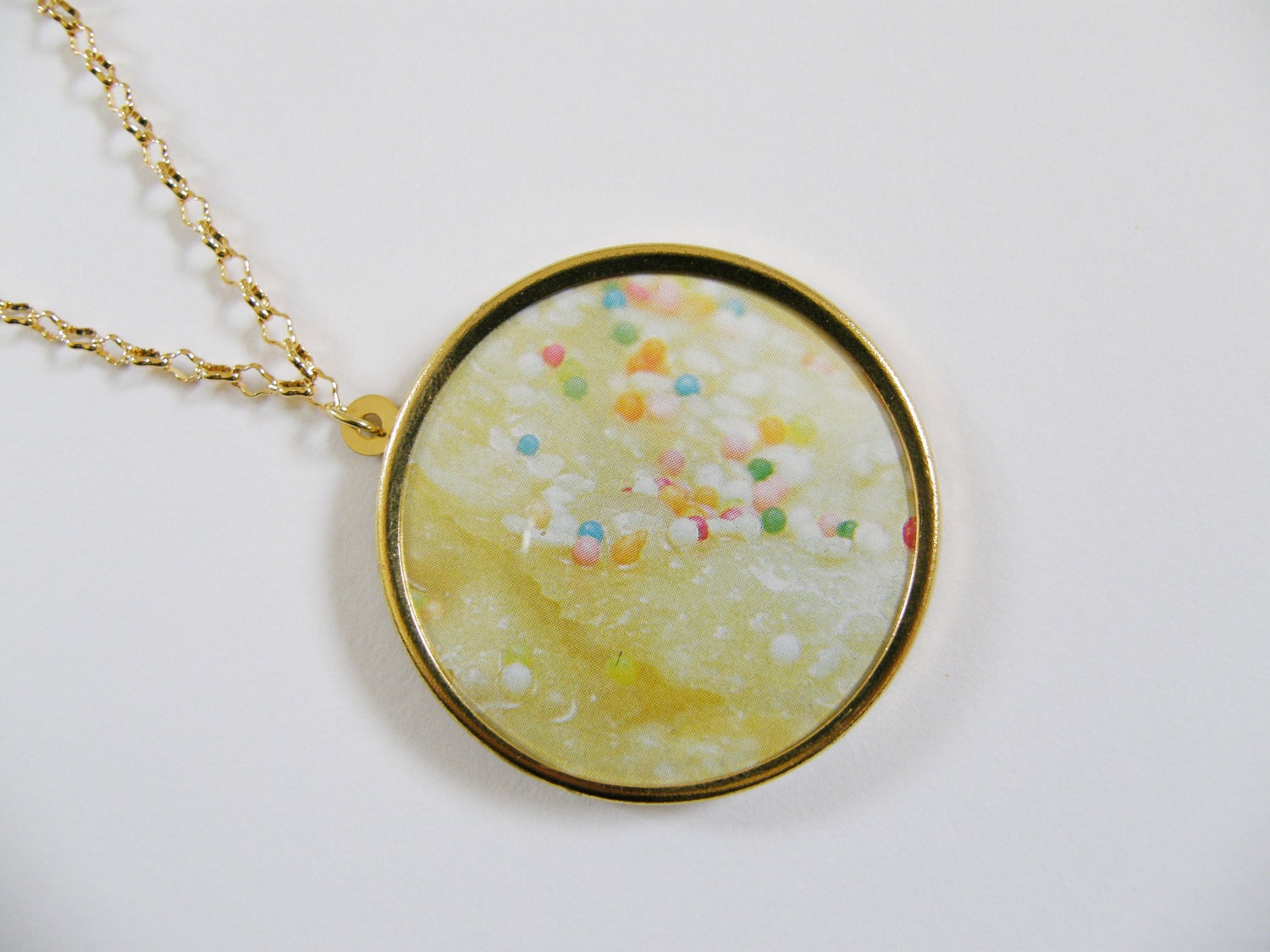 One of a kind collage necklace-Candy