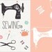CLIP ART and Photoshop Brushes - Sewing - for commercial and personal use