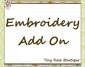 Add On Embroidery, Personalize Your Tote, Basket or Crayon Roll - NEW LOWER PRICE