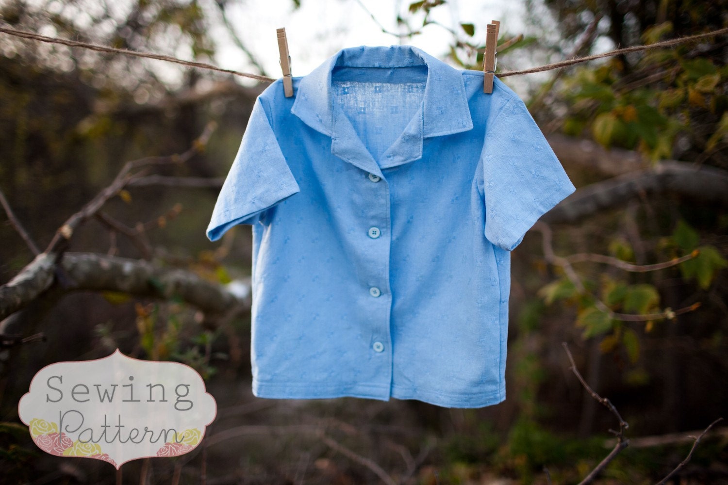 INSTANT DOWNLOAD- Asher Shirt (Size 2T to 5) PDF Sewing Pattern and Tutorial