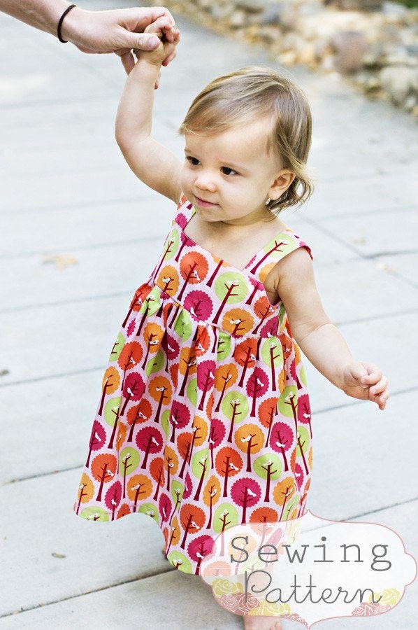 INSTANT DOWNLOAD- Goldie Dress (sizes 3/6 months to 6) PDF Sewing Pattern and Tutorial