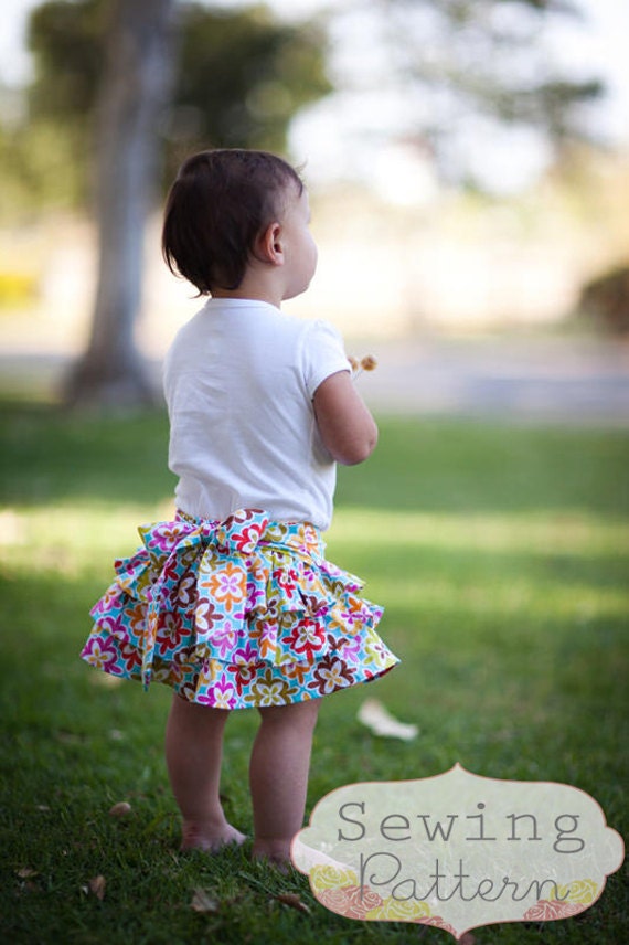 INSTANT DOWNLOAD- Flutter Skirt (Sizes 12 months to Size 8) PDF Sewing Pattern and Tutorial