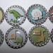 Dinosaur Themed Boys Birthday Party Favors Magnets - Set of 8