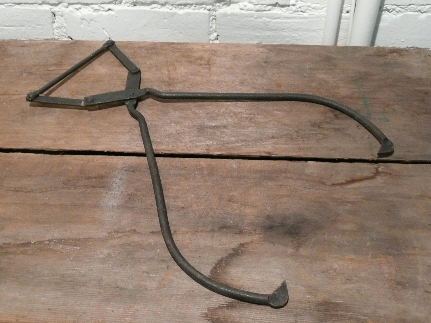 Primitive Hinged Ice Tongs