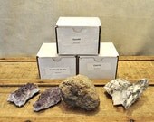 Vintage Rock Collection Geode, Amethyst Quartz, Calcite