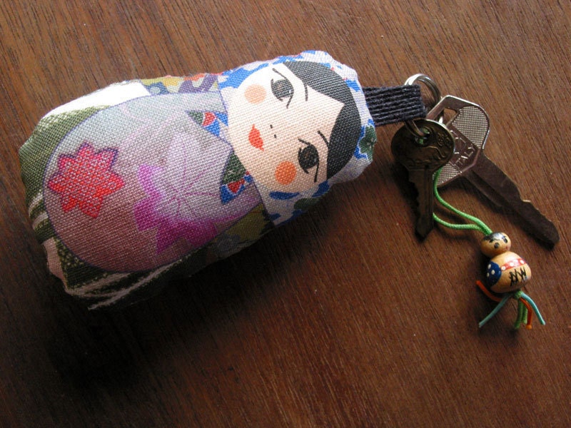 Keychain / bag charm Matryoshka (Autumn)