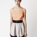 Eve Dress - Dusty Orange Silk Bodice with two-tone skirt, above-knee