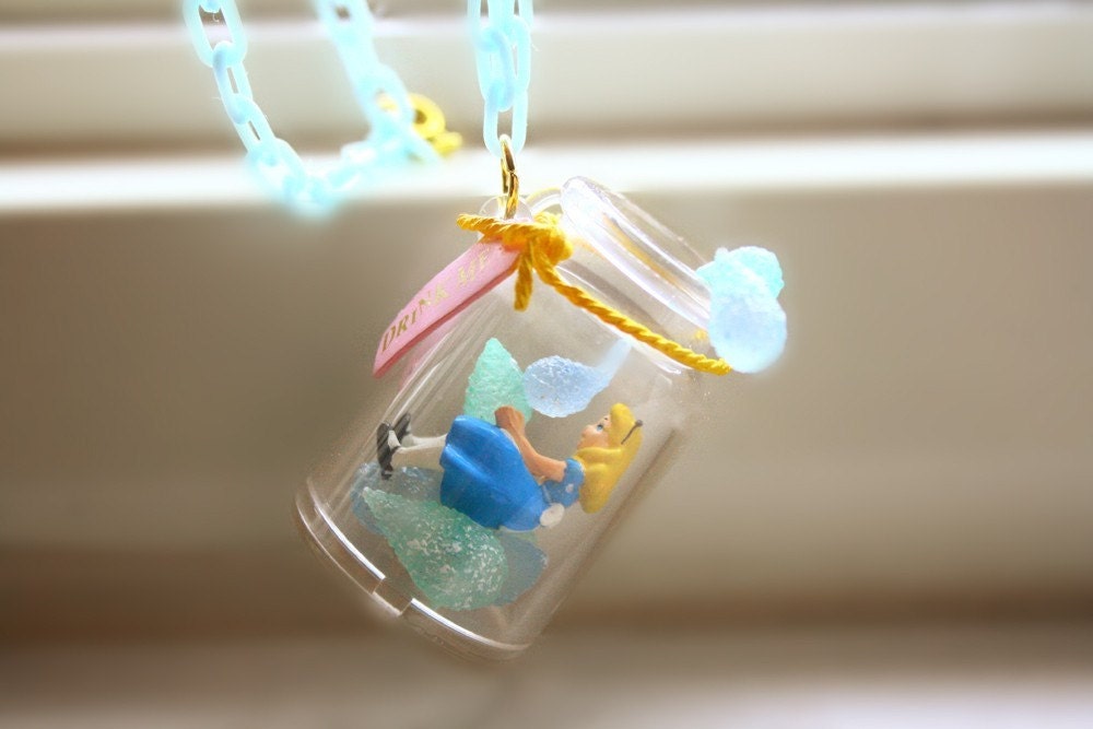 Drink me bottle Alice in Wonderland necklace