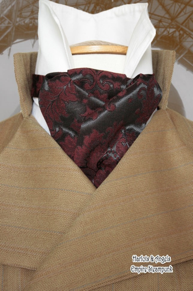 Sumptuous Victorian Steampunk Cravat pre-tied CRV95