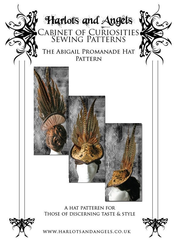 Buckram "Abigail" Victorian  Hat Millinery Sewing Pattern (ABHP)