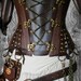 22" waist  Steampunk UnderBust Explorer Corset Veggie Leather