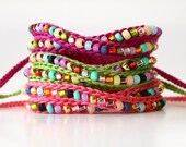 Custom Listing, Wrap Confetti Beaded Bracelet