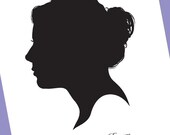 Custom Silhouette Portrait Keepsake Custom Drawn for You (8x10)