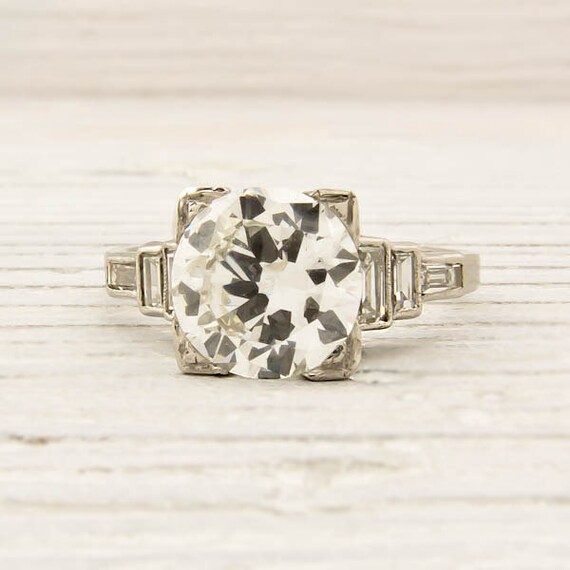 2.02 Carat Old European Cut Diamond Engagement Ring