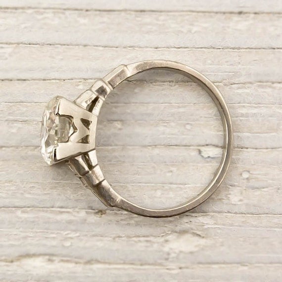 2.02 Carat Old European Cut Diamond Engagement Ring