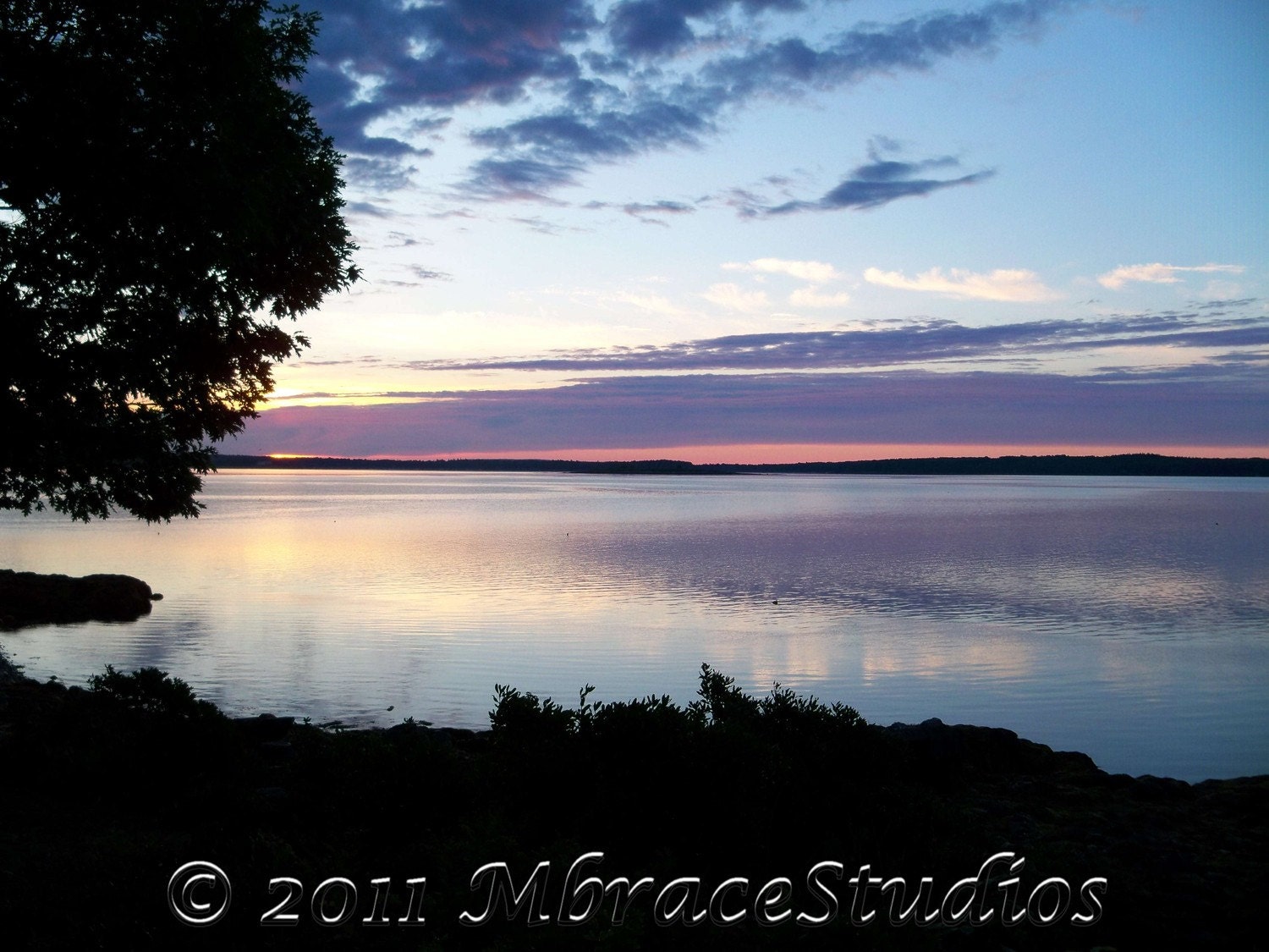 Ocean Sunrise - Fine Nature Photograph of Breaking Dawn / Sun Rising over Penobscot Bay