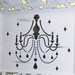 Ornate Chandelier wood tray - swarovski crystals