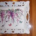 Ornate Wisteria Vine wood tray - glitter accents
