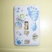 Baby Boy themed steel single light switch cover