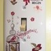Song bird themed steel single light switch cover
