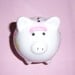 Baby girl mini ceramic piggy bank - swarovski crystals
