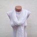 Traditional Turkish Fabric Scarf-White-Shawl-Handmade  Needle Lacework