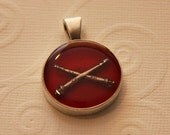 Field Artillery Her Hero Lucite Pendant -- you pick the color