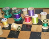 Thread Spools Wooden Wood Vintage Sewing Notions Sew - Instant Collection