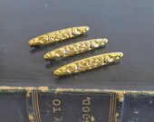 1910s antique gold tie pins - ornate tie bar set