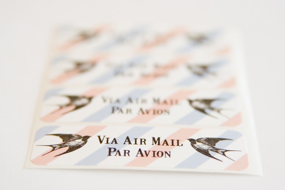 Labels - Via Air Mail