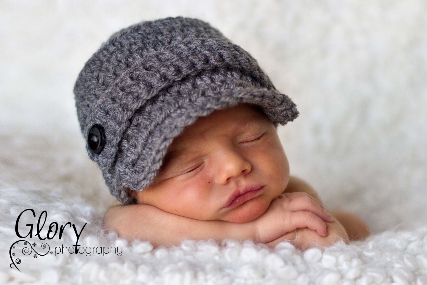 Baby Boy Hat, Baby Hat, Newborn Hat, Crochet Hat, Infant Gray Newsboy Hat, Newborn Boy Clothes Clothing Photo Prop Baseball Cap Hat