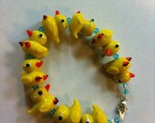 Glass duck bracelet