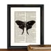 Butterfly Moth Print Vintage Book Page - Beautifully Matted Graduation Fathers Day Gift Present Home Office Decor