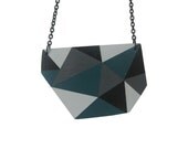 Geometric Triangle Necklace Petrol