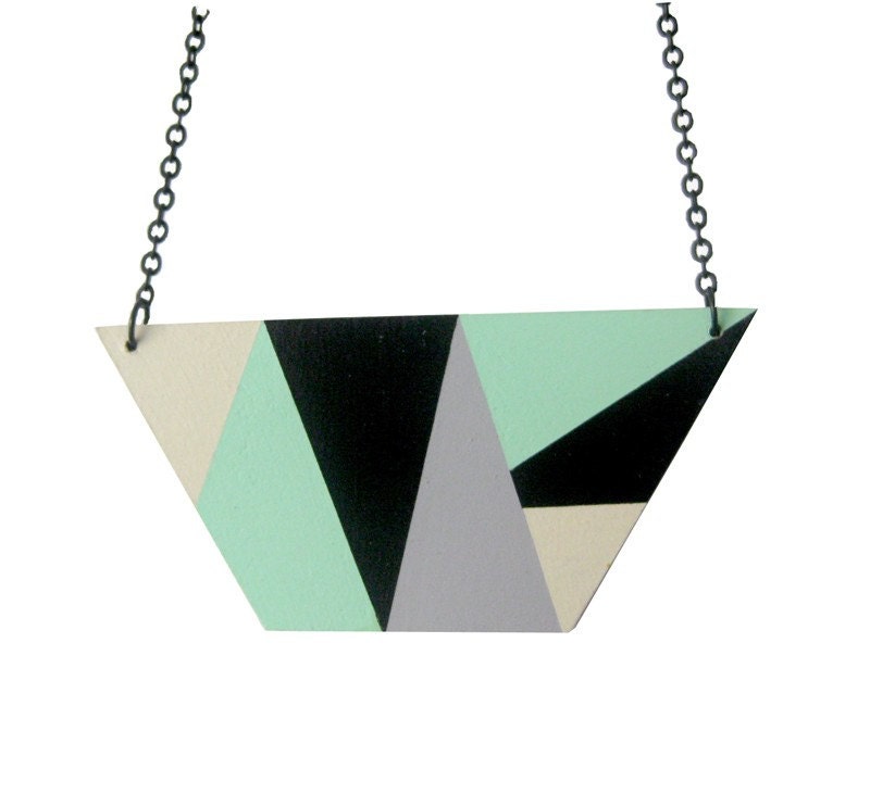 Geometric Necklace Mint