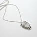 Owl Necklace, Antique Silver pendant, whimsical charm, by balance9