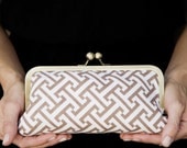 geometric genevieve clutch (available in GRAY only)