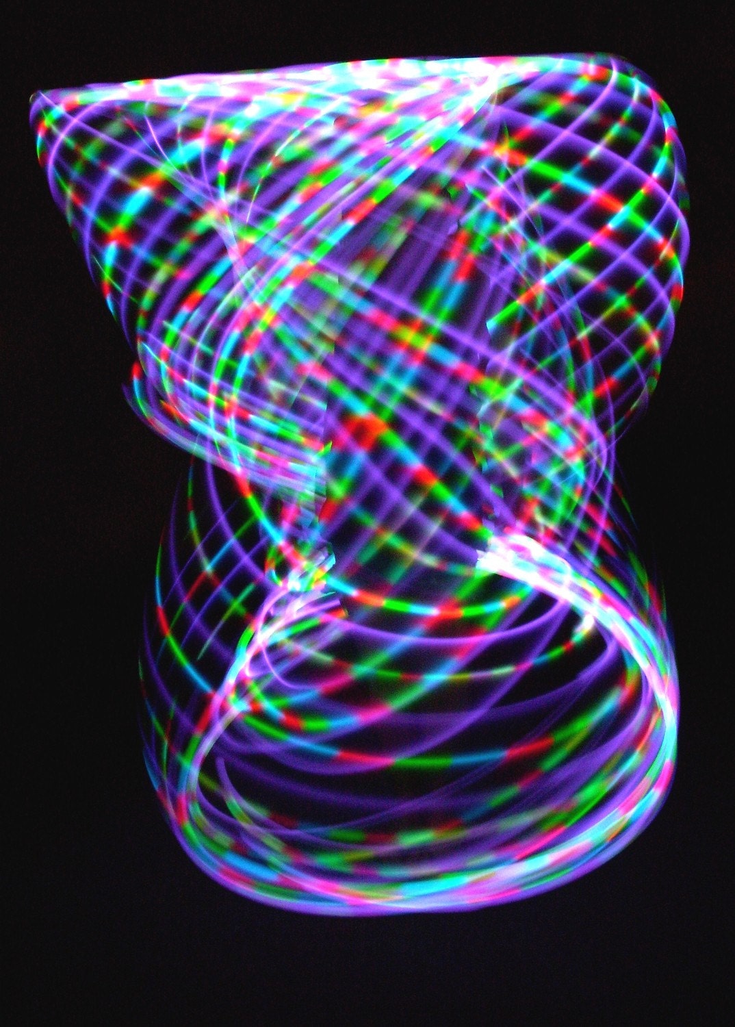 Rechargeable UV/Strobing LED Hula Hoop (2 Circuits, 25 LEDs)