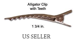SALE PRICE 100 Single Prong Alligator Clips with Teeth, 1 3/4 inches
