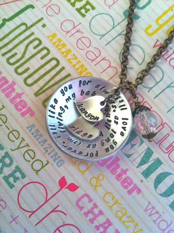 NEW-I'll LOVE you Forever...Wrapped Style Hand Stamped Necklace
