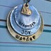 NESTING...Hand Stamped Mixed Metal Nesting Necklace-Great for MEN or WOMEN