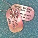 PROUD DAD..Dog Tag Style Hand Stamped Necklace