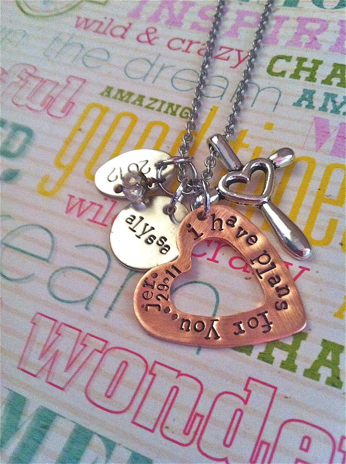 GRADuate 2013..Hand Stamped Necklace