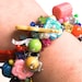 Beaded Charm Bracelet, Multi Colored, Fun, Quirky, UK Seller, Cluster, Bright