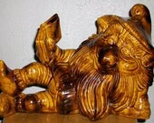 Ceramic Saddle Clove Book Reading Gnome