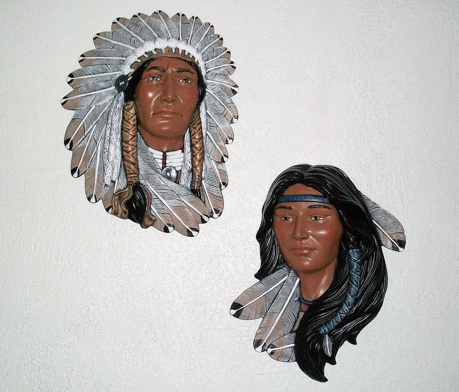 Native American Plaque Faces Set